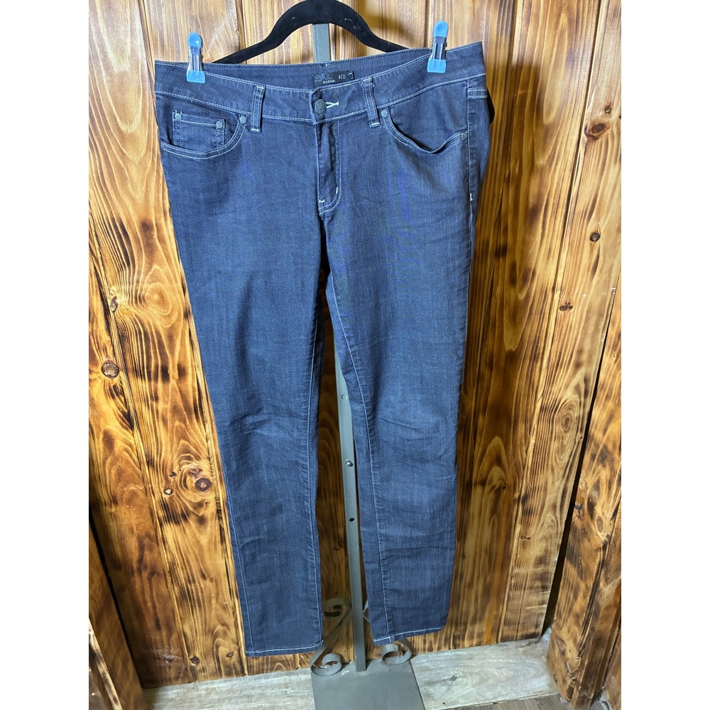 Prana Kara Jeans Womens 8/29 Dark Indigo Organic Cotton Stretch Slim Leg Pants - Picture 1 of 4